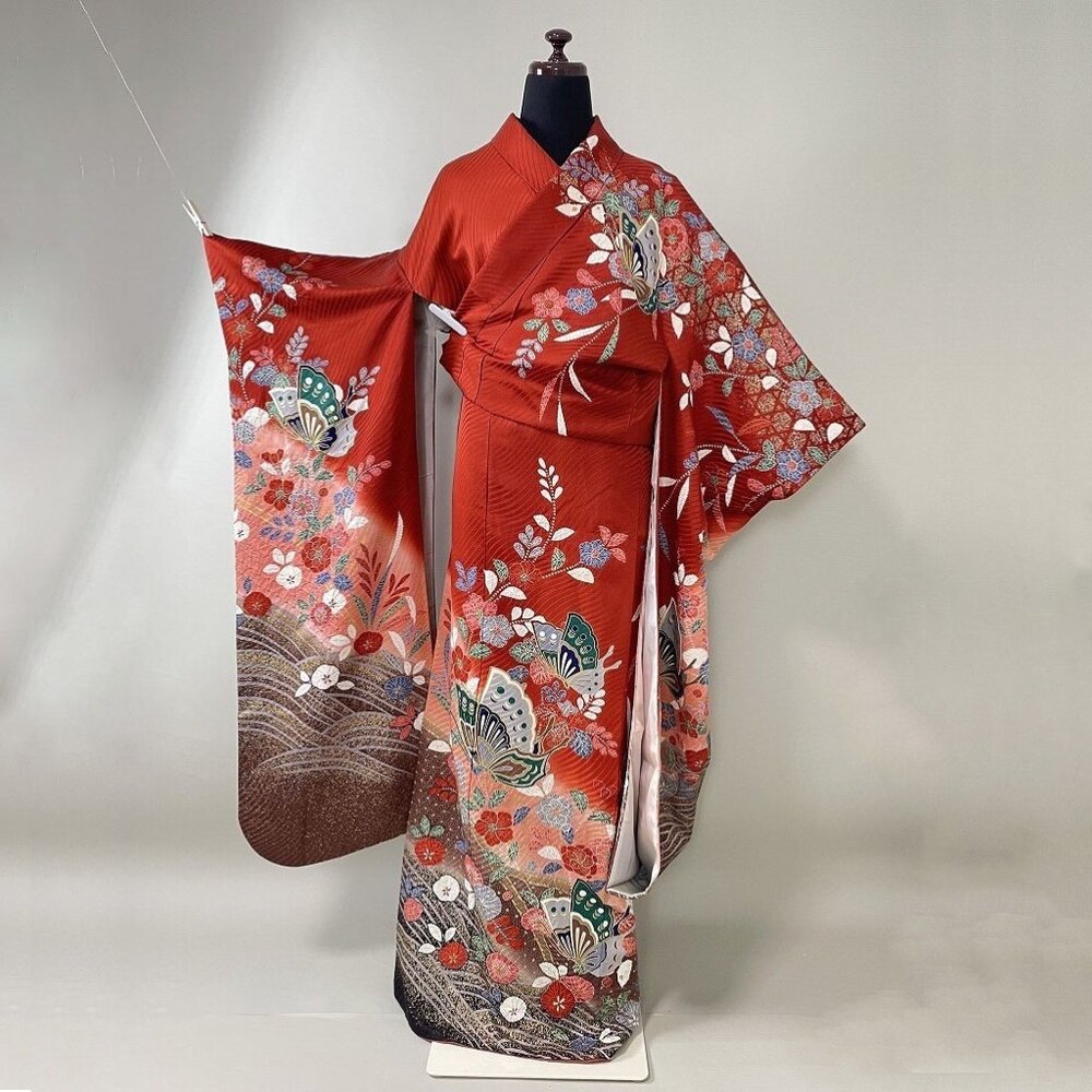 Vintage Japanese Traditional Kimono Robe IROHA Coming of Age Ceremonial #A1189 - Picture 1 of 7